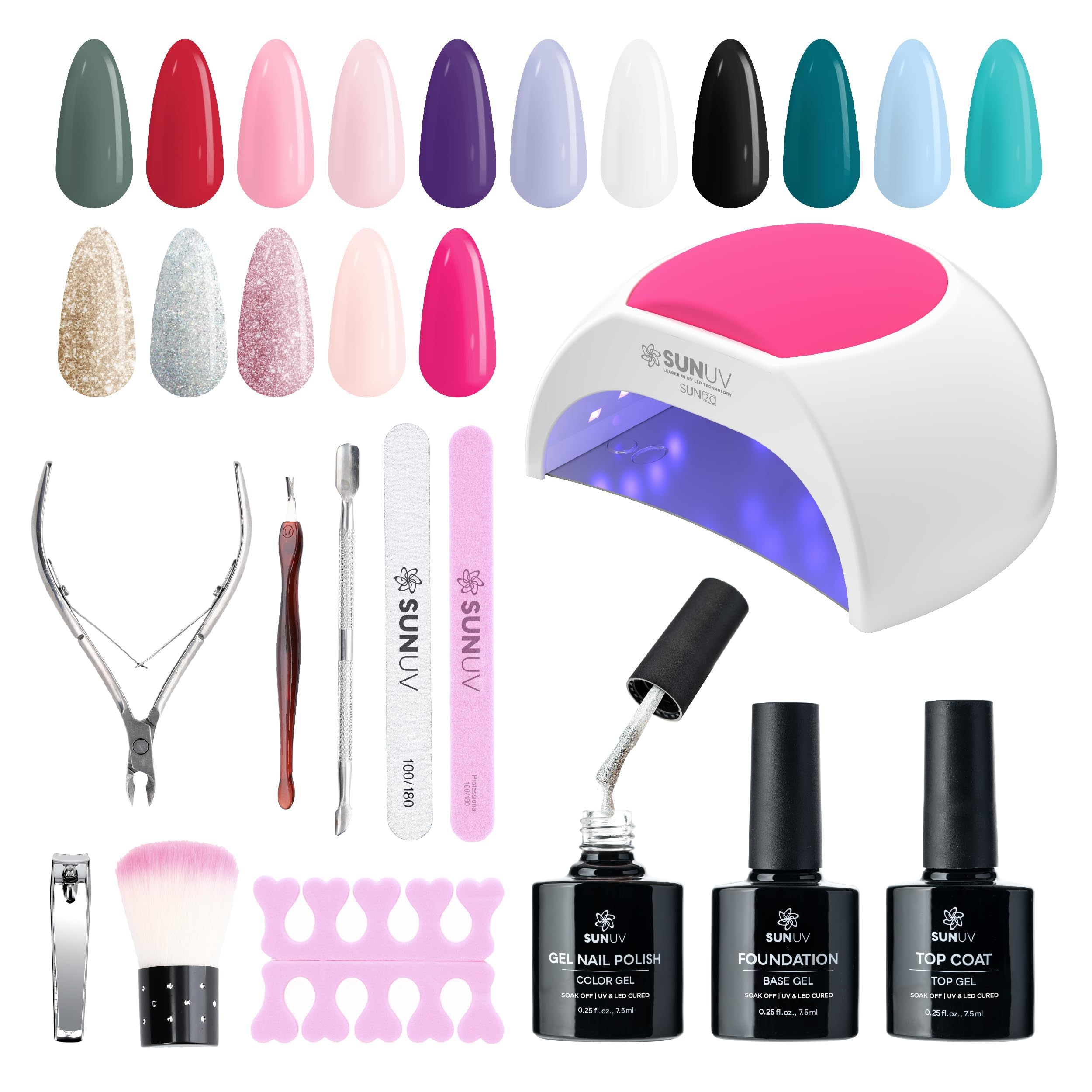 Amazon.com: SUNUV Gel Nail Polish Kit with UV Light for Nails